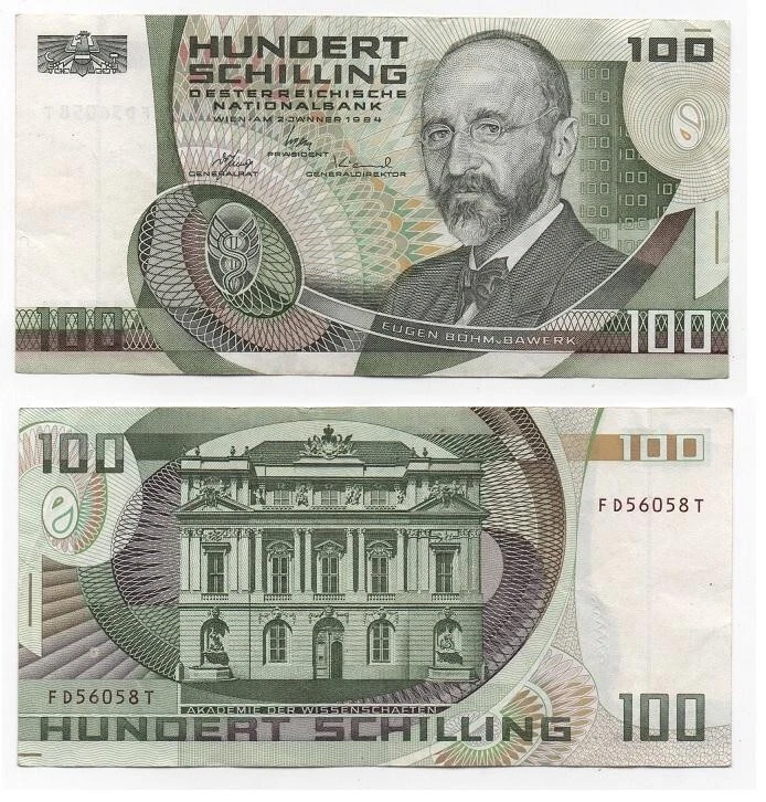 Austria - 100 chelines 1984 en estado bastante bueno P. 150 (2) Lviv-Zp Foto 1 de 1