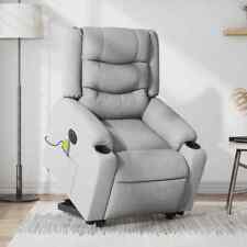 Electric Stand up Massage Recliner Chair Dark Gray Fabric vidaXL