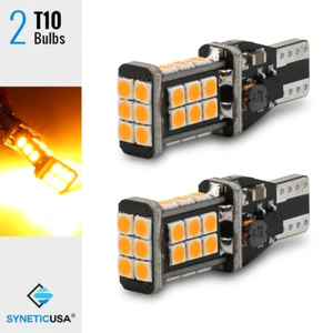 2x T10 194 2825 LED Ámbar Brillante/Amarillo Interior Marcador Lateral Bombillas - Imagen 1 de 6