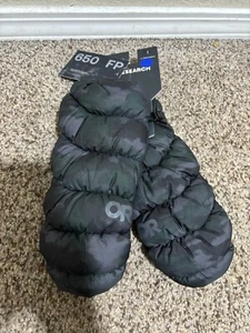 Outdoor Research Coldfront 650FP Down Mitts Mittens Size Medium Grove Camo NWT - Picture 1 of 5