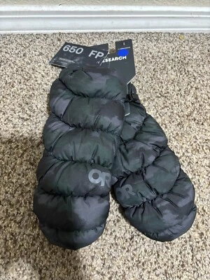Outdoor Research Coldfront 650FP Down Mitts Mittens Size Medium Grove Camo NWT - Image 1 of 4
