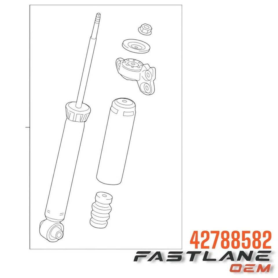 Chevrolet Malibu 2016-2024 amortiguador trasero con montaje superior nuevo OEM 42788582 Foto 1 de 4