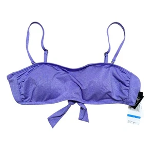 California Waves Damengröße XL lila Glitzer Bandeau Badeanzug Bikini Oberteil neu mit Etikett - Bild 1 von 4