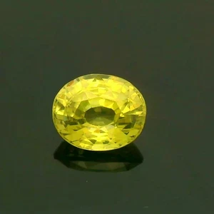 1.84 CARATS - NATURAL CHRYSOBRYL 7.94X6.52 MM-OVAL CUT -YELLOW   GEM - Picture 1 of 4