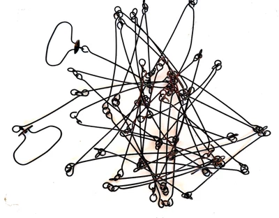 ANCIENNE CHAINE D ARPENTEUR LONGUEUR ENVIRON 10METRES  2 POIGNEES - Photo 1/2