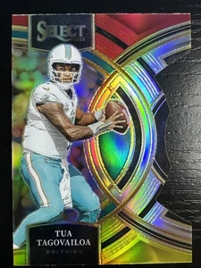2023 Panini Select Premier Level Red & Yellow Prizm Die-Cut #103 Tua Tagovailoa - Foto 1 di 3