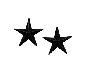 2 UNA ESTRELLA CINCO PUNTOS ABRIGO SOMBRERO NEGRO PIN POLICÍA BOMBEROS SHERIFF DIPUTADO CORBATA TAC **) - Imagen 1 de 1