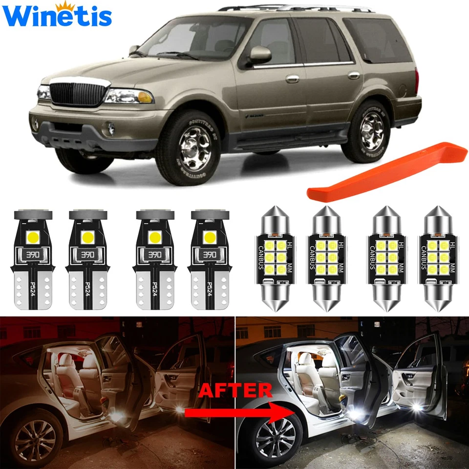 Kit de luces interiores LED bombillas de matrícula para Lincoln Navigator 1998-2002 Foto 1 de 4