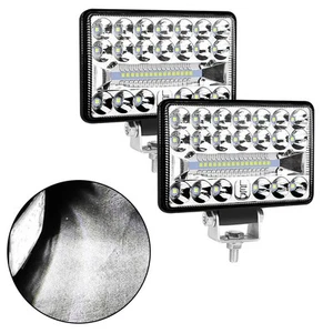 For Car For Motorcycle Car LED Lights Headlights Chrome 2Pcs Brand New - Picture 1 of 12