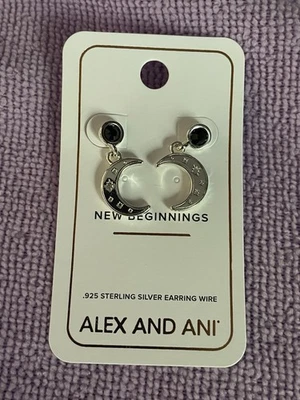 Alex And Ani Dangle Earring New Beginning: Moon NWT Foto 1 de 3
