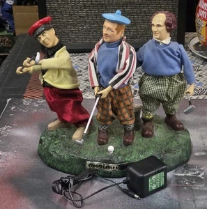 2002 The Three Stooges Animated Golf Academy Scene Collectible Tested Working - Picture 1 of 8