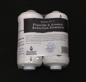 2 BERKEY SYSTEMS PF-2 FLUORIDE ARSENIC REDUCTION REPLACEMENT WATER FILTERS 2 NEW - Picture 1 of 5