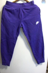 Girls/Women "Nike Purple Elastic Waist Sweat Pants" 25 Inseam / 26 Waist/Nice - Picture 1 of 3