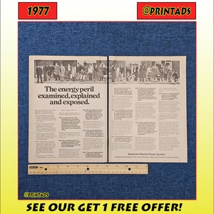 1977 America Electric Power System 2 Page Print Ad - Utility - Picture 1 of 2