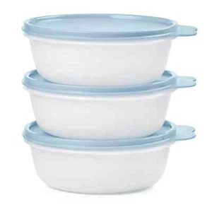 Tupperware MODULAR BOWL Blue Sheer 6 pc Small Set Cereal - Picture 1 of 2