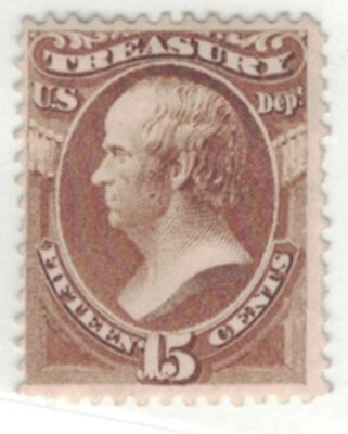 Sc# o79 Fifteen Cent Treasury Official MH - Image 1 of 2