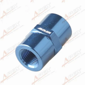 US 1/8" NPT Female To 1/8" NPT Female Straight Adapter Adaptor Fitting Blue - Picture 1 of 5