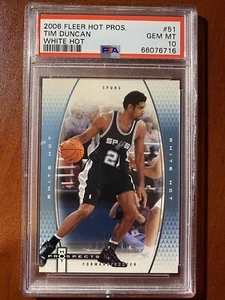 2006-07 Fleer Hot Prospects White Hot Spurs Duncan/15 selten!!! PSA 10 Pop 1! 🙂 - Bild 1 von 2