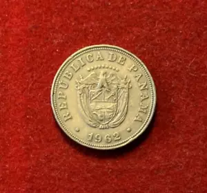 Panama 1962 5 Centesimos Copper-Nickel Coin KM#23.2 2.6M Mintage T4804 - Picture 1 of 2