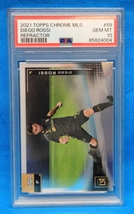 2021 TOPPS CHROME MLS # 59 Diego Rossi PSA 10 GEM MT # 85824004  REFRACTOR - Picture 1 of 2