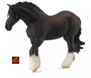 Black Shire Mare Horse Figure Toy Model by CollectA 88582 New with tag - Foto 1 di 2