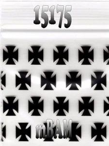 100 PACK BLACK CHOPPER CROSSES 15175 Apple Zip Baggies 1.5x1.75" MINI BAGS - Picture 1 of 12