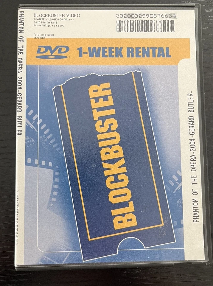 Blockbuster Dead Stock Rental: Phantom Of The Opera (DVD, 2004) EX - Image 1 of 4