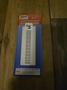 ATLAS 2501 N SCALE CODE 80 STRAIGHT TRACK 5" SECTIONS Black NEW LOT OF 19 6PKS - Picture 1 of 2