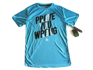 NWT Boys Tee RBX Blue Prove you wrong Performance Active Youth T-Shirt XL 18/20 - Picture 1 of 7