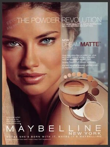 Maybelline Adriana Lima 2000s Print Ad 2007 Dream Matte Powder - Picture 1 of 1