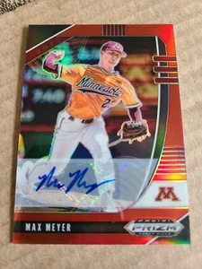 Max Meyer 2020 Panini Prizm Draft Picks Red Refractor Autograph 36/50 Marlins  - Picture 1 of 10