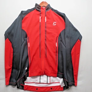 Giacca ciclismo Cannondale uomo 2XL rosso nero bianco full zip laterale ventilata - Foto 1 di 13