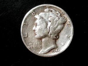 1944 MERCURY DIME #10 - Picture 1 of 2