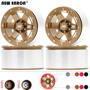 Aluminum CNC 2.6" Beadlock 12mm/17mm Wheel Rim For RC MK07 Axial 4082 H8H CROSS - Picture 1 of 41