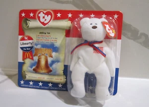 TY McDonald's Beanie Baby " Liberty the Bear " 1996 - New OG Packaging. - Picture 1 of 2