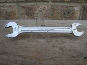 Llave de extremo abierto doble vintage Blue Point Supreme S1518 1/2" x 9/16" - Imagen 1 de 6