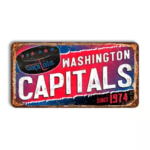 Metal sign WASHINGTON CAPITALS vintage WASHINGTON CAPITALS NHL Capitals sign - Picture 1 of 15