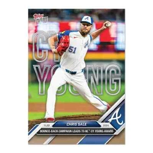 2024 Topps Now CHRIS SALE #OS-4 NL Cy Young Winner Braves - Picture 1 of 2