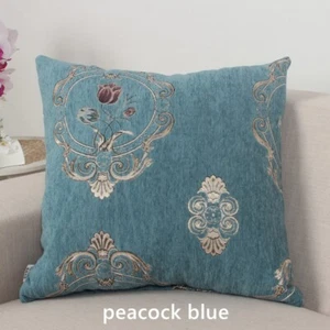 2X Chenille Square Jacquard Sofa Pillow Case Cushion Pillow Cover Decor Kit - Picture 1 of 10