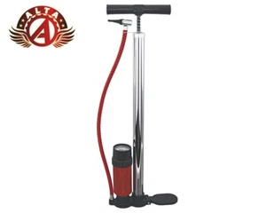 Hand Air Pump Foot W/GUAGE Bicycle Bike Tire Basketball Football Pool Soccer - Picture 1 of 1