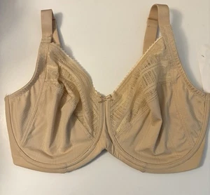 Woman’s Lilyette 34G Underwire Bra Enchantment Unlined Minimizer Beige - Picture 1 of 5