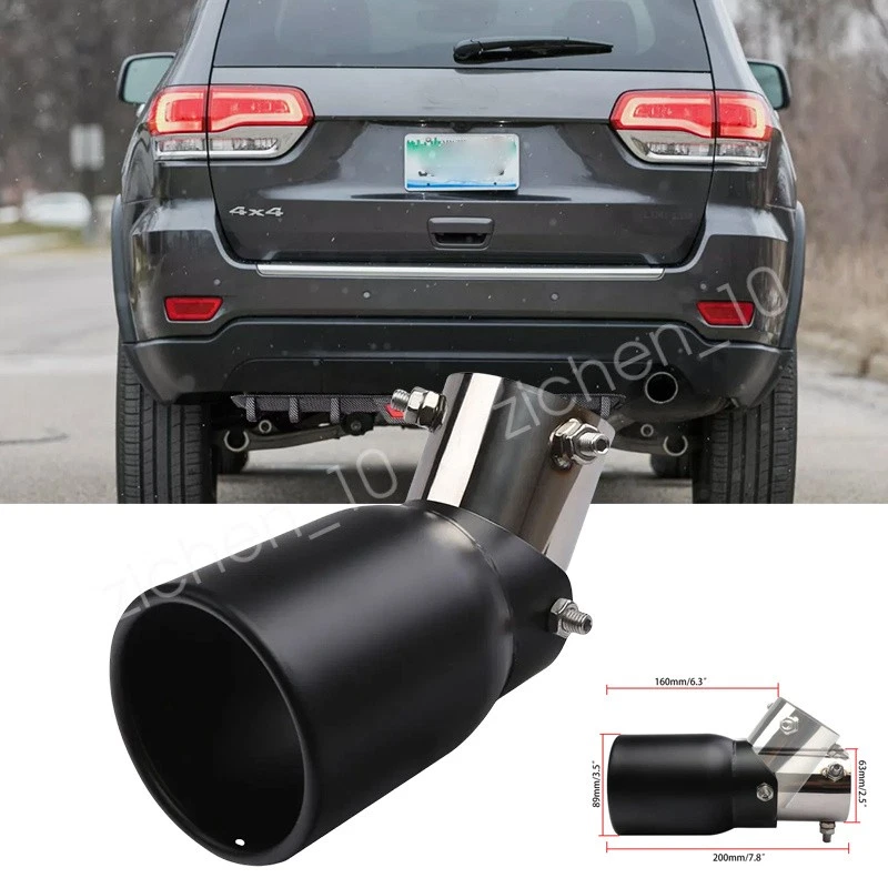 1PCS For Jeep Grand Cherokee Car Exhaust Pipe Tip Rear Tail Throat Muffler BLACK - Image 1 of 4