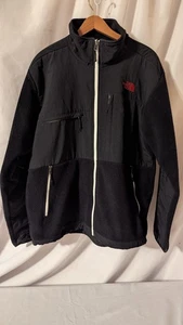 North Face Denali Jacke Polartec Fleece schwarz durchgehender weißer Reißverschluss Herren Größe L Large - Bild 1 von 13