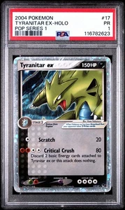 PSA 1 Tyranitar EX Holo #17/17 Pop Series 1 2004 Pokemon PR - Picture 1 of 2