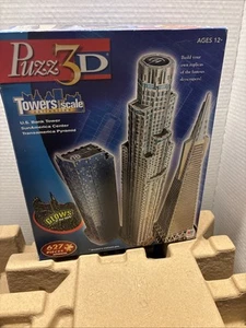 Puzz3D U.S.Bank Tower, SunAmerica Center,TransAmerica Pyramind Glows In Dark NIB - Picture 1 of 13
