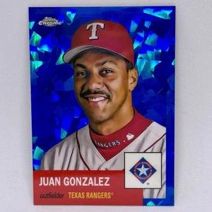 2022 Topps Chrome Platinum Juan Gonzalez #386 Blue Atomic /100 - TEXAS RANGERS - Picture 1 of 3