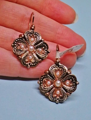 MICHELANGELO MARCELLO FONTANA orecchini argento 925  sterling etruscan revival - Immagine 1 di 4