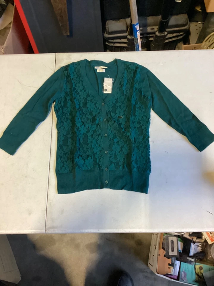 Cárdigan Van Heusen Studio Navidad Verde Botón Frontal Talla XS/TP/XP Nuevo Foto 1 de 4