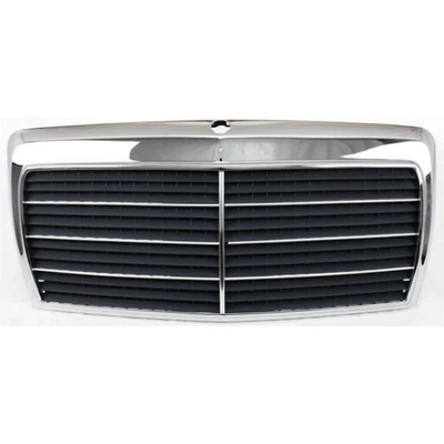 For Mercedes-Benz 260E Grille 1987 1988 1989 Chrome Shell/Painted Gray Insert - Изображение 1 из 4