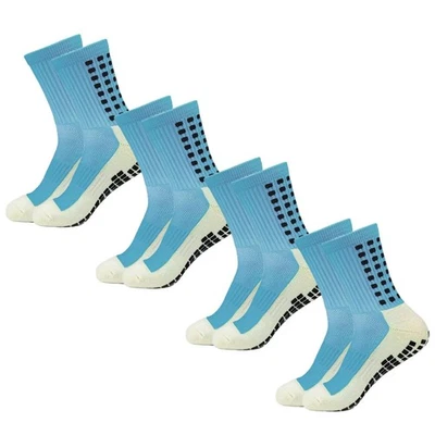 4 Pares Calcetines Deportivos Antideslizantes con Agarre Fútbol Hombres Fútbol Baloncesto Calcetín Premium Foto 1 de 4